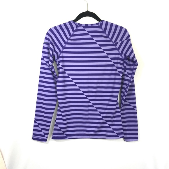 Nike Dry Fit Fitted Striped Long Sleeve Top Sz M - Picture 3 of 7